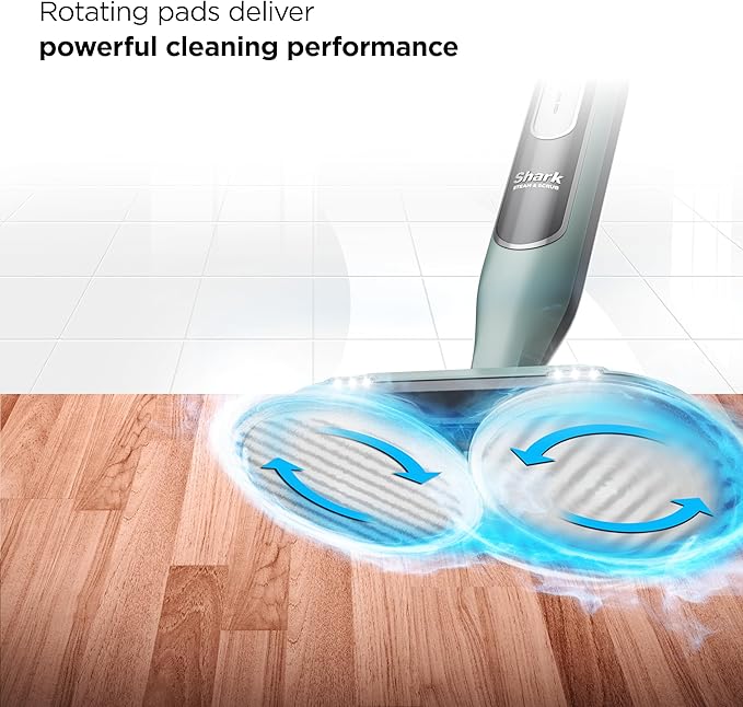 Shark® Alles-in-één Stoom- & Schrobmop – LED-verlichting, XL-watertank, 8 pads