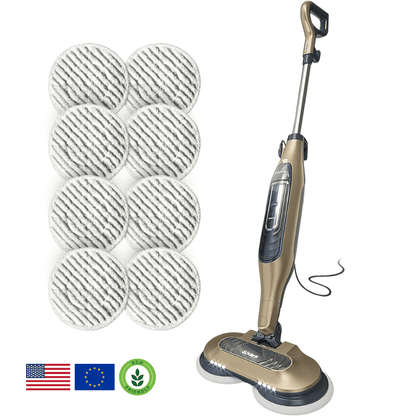 Shark® Alles-in-één Stoom- & Schrobmop – LED-verlichting, XL-watertank, 8 pads
